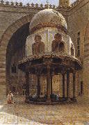 Henry Ferguson Mosque of Sultan Hassan, Cairo. oil painting artist